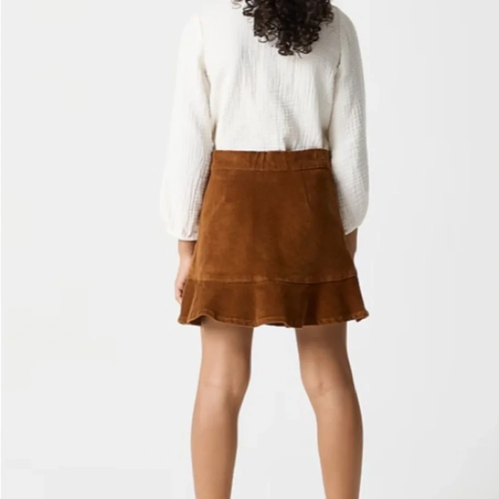 J crew vintage brandy Girls' corduroy ruffle-hem skirt